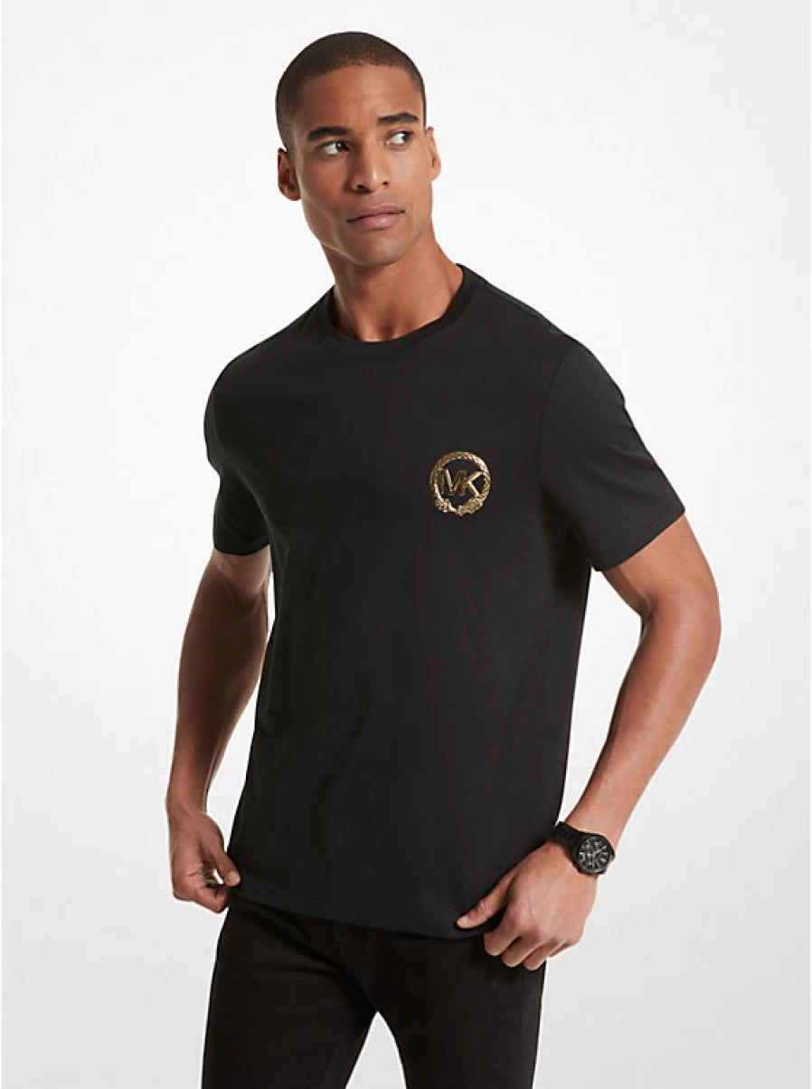 Michael Kors Men's Cotton Jersey T-Shirt with New Year Graphic Logo
