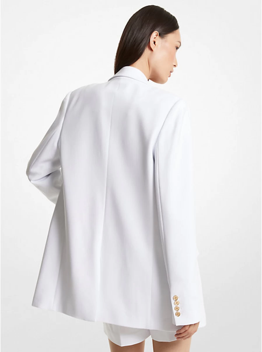 Michael Kors Women's Crepe Blazer - Elegant Tailored Jacket for Office & Evening Wear