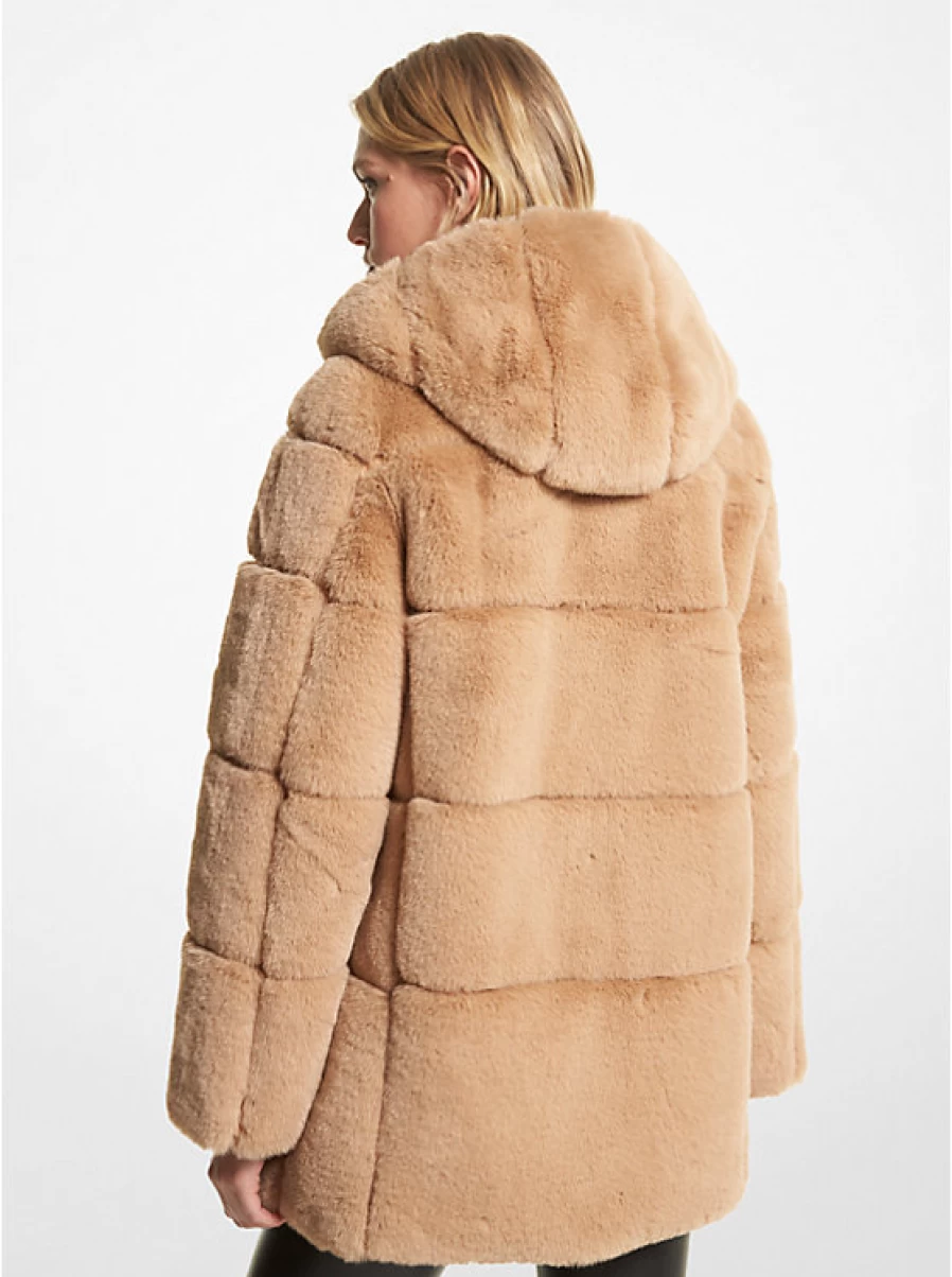 Michael Kors Women's Quilted Faux Fur Jacket - Cozy Winter Outerwear with Stylish Design