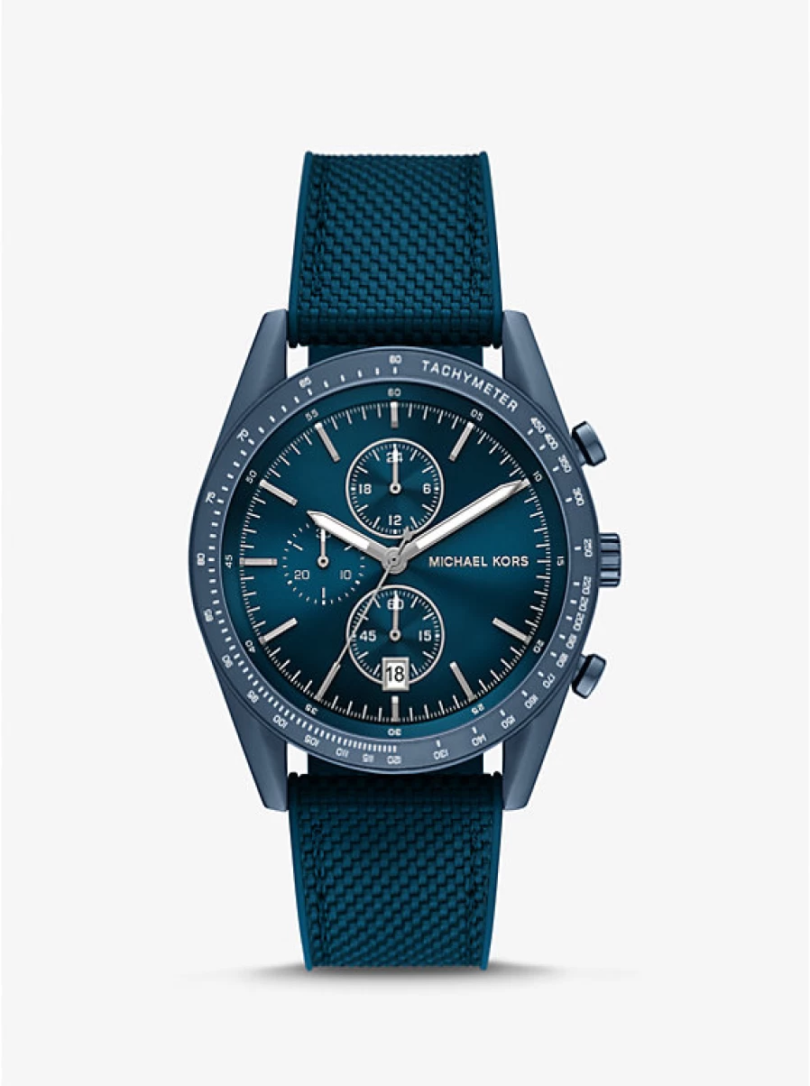 Michael Kors Men's Blue Oversized Nylon Accelerator Watch - Stylish Casual Timepiece for Men