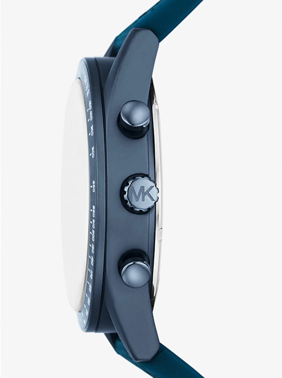 Michael Kors Men's Blue Oversized Nylon Accelerator Watch - Stylish Casual Timepiece for Men