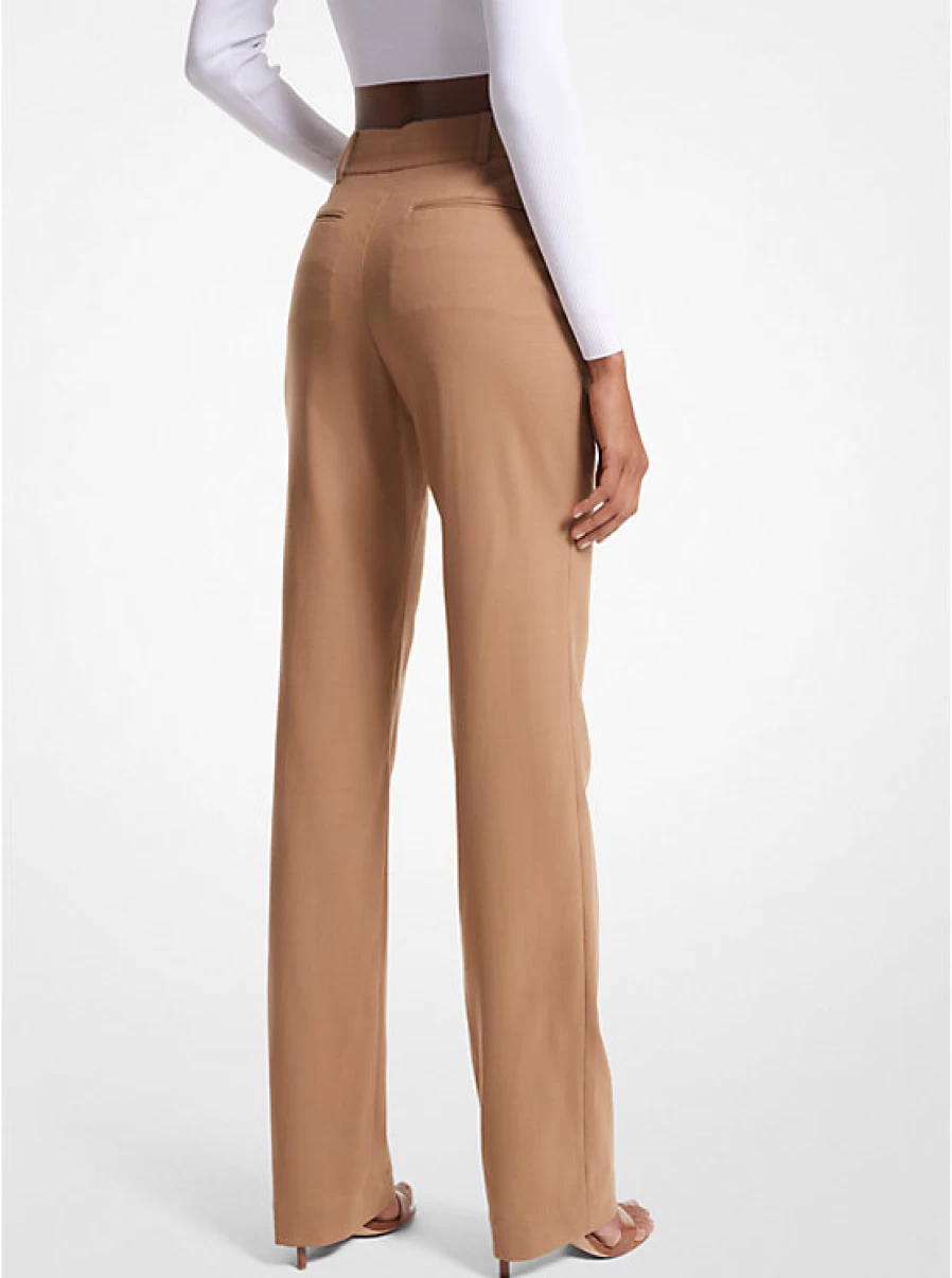 Michael Kors Women's Stretch Wool Pants - Comfortable & Stylish Trousers for Everyday Wear