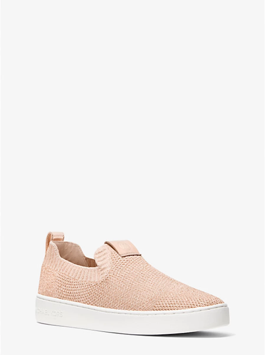 Michael Kors Women's Juno Metallic Stretch Knit Slip-On Sneakers