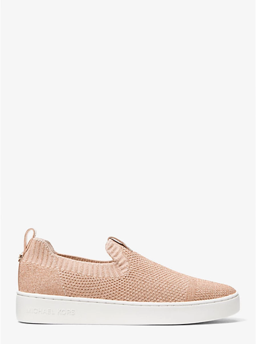 Michael Kors Women's Juno Metallic Stretch Knit Slip-On Sneakers