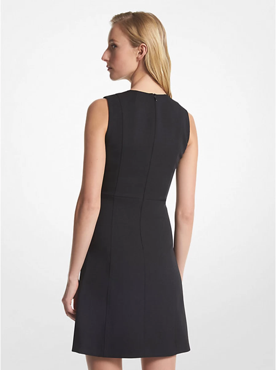 Michael Kors Women's Mini Dress - Stretch Crepe Fabric with Stylish Cutout Design