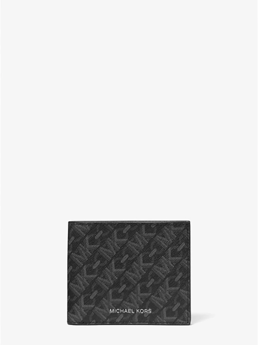 Michael Kors Men's Hudson Empire Signature Logo Wallet Flap Crossbody Bag