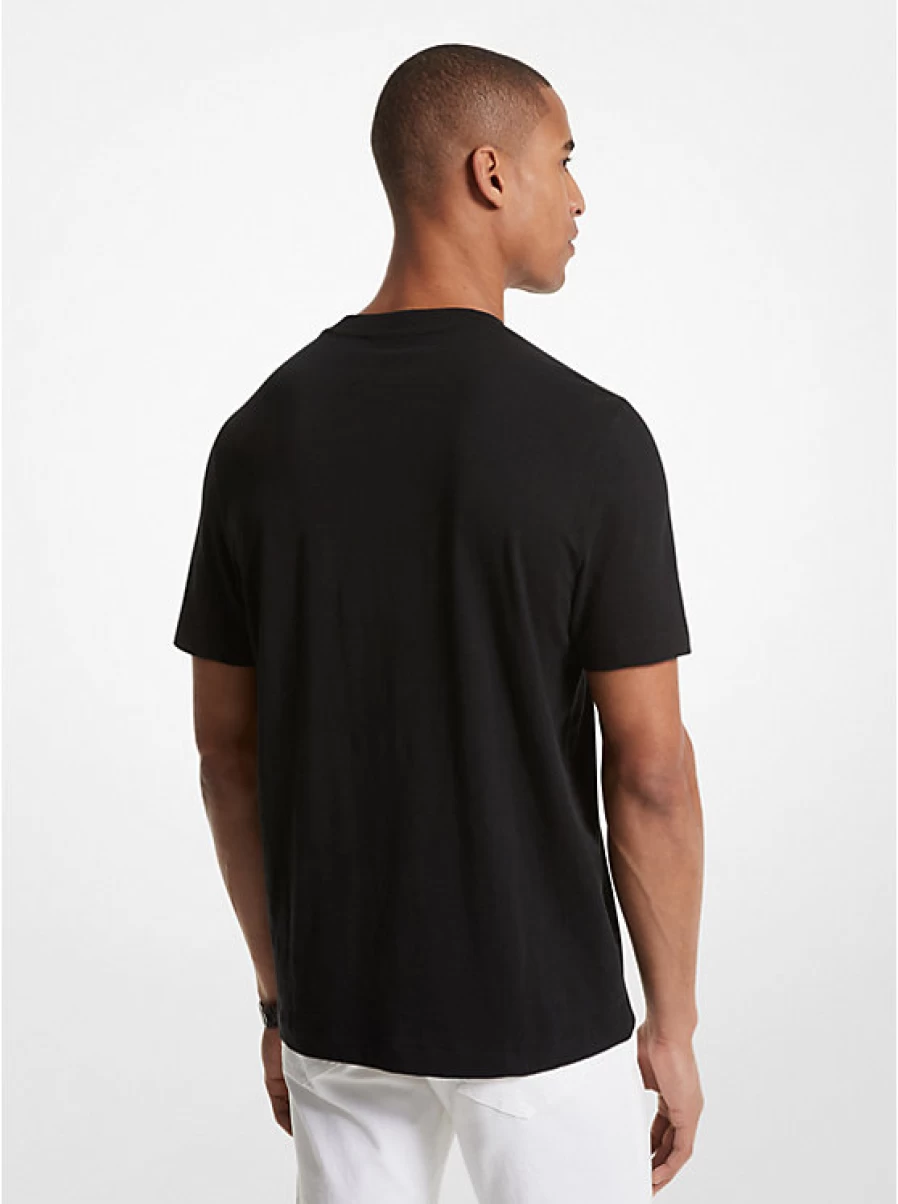 Michael Kors Men's Premium Cotton T-Shirt - Classic Fit Short Sleeve Crewneck Tee