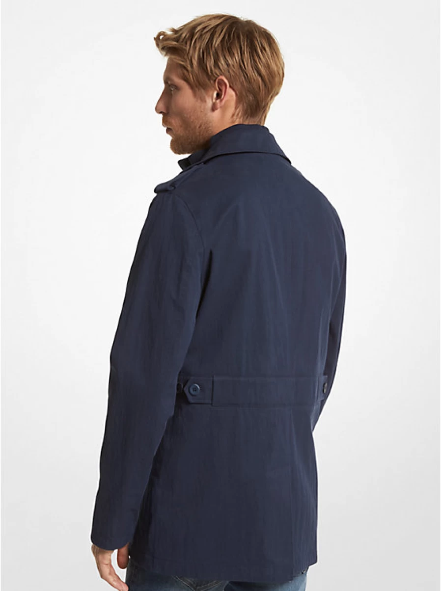 Michael Kors Men's Twill Pea Coat - Cotton Blend Outerwear for Men