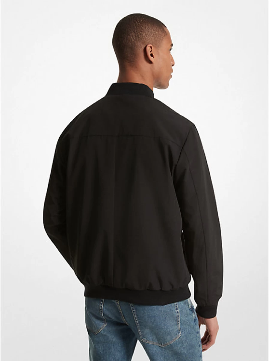 Michael Kors Men's Dublin Water-Resistant Bomber Jacket | Lightweight Outdoor Windbreaker