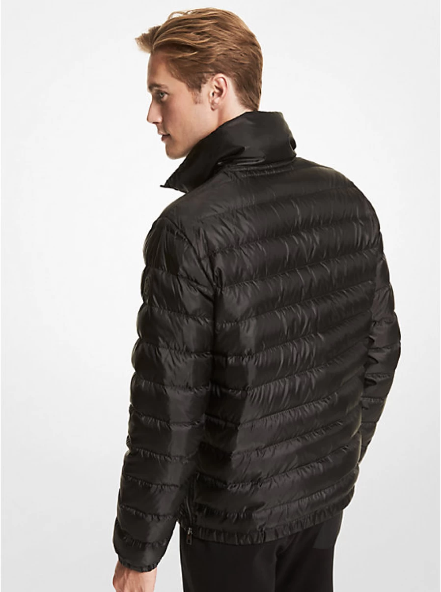 Michael Kors Men's Quilted Waxed Jacket - Compact Slip-On Stirling Design