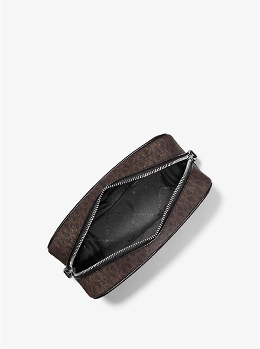 Michael Kors Hudson Men's Leather Travel Pouch with Logo - Compact RFID Wallet for Essentials