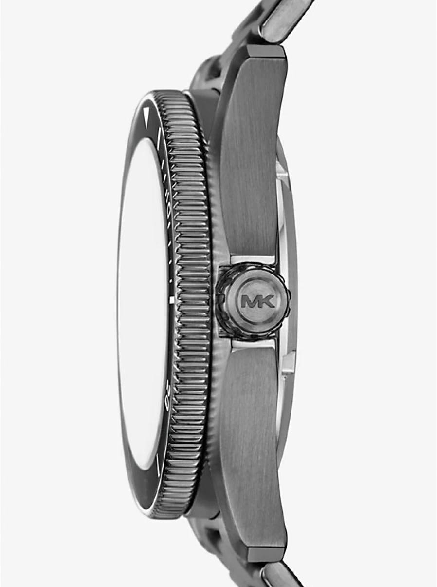 Michael Kors Men's Oversized Maritime Watch - Steel Gray Tone Stainless Steel Chronograph