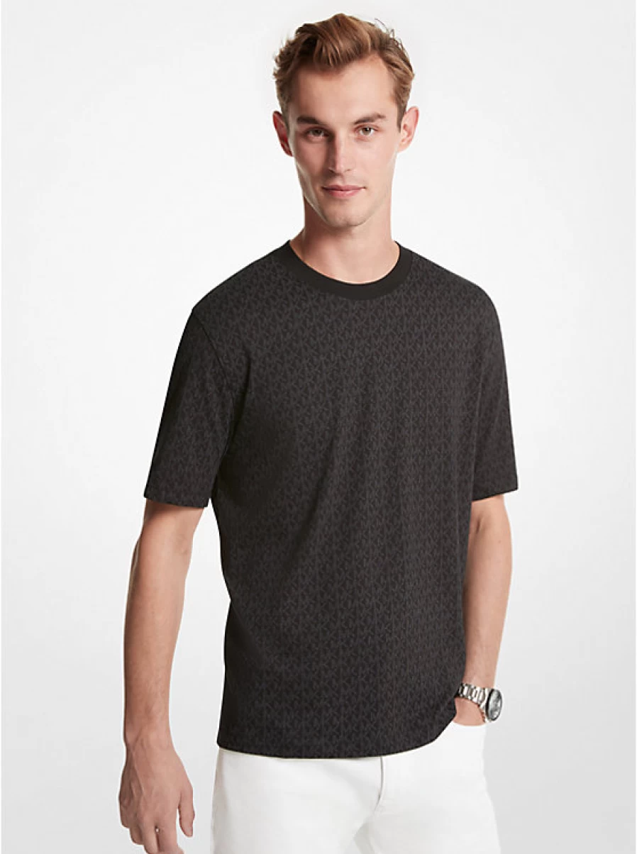 Michael Kors Men's Oversized Cotton T-Shirt with Logo - Classic Fit Casual Tee