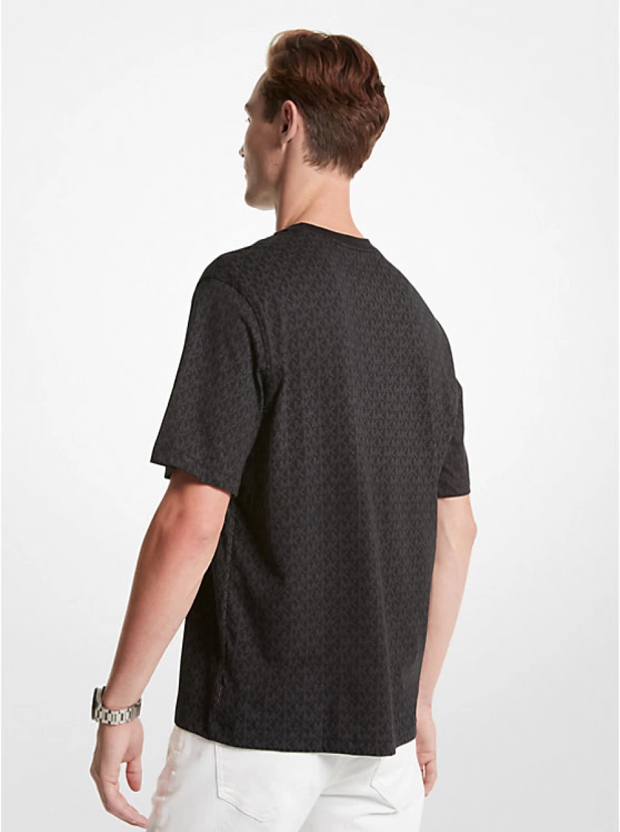 Michael Kors Men's Oversized Cotton T-Shirt with Logo - Classic Fit Casual Tee