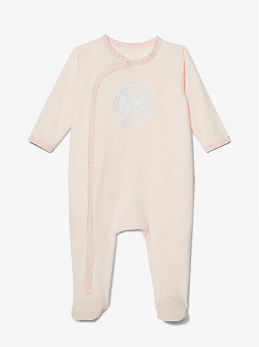 Michael Kors Baby Logo Stretch Cotton Onesie & Bib Gift Set for Newborns & Infants