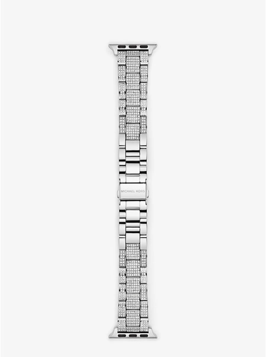 Michael Kors Silver Pave Stone Bracelet for Apple Watch® - Women's Luxury Fashion Accessory