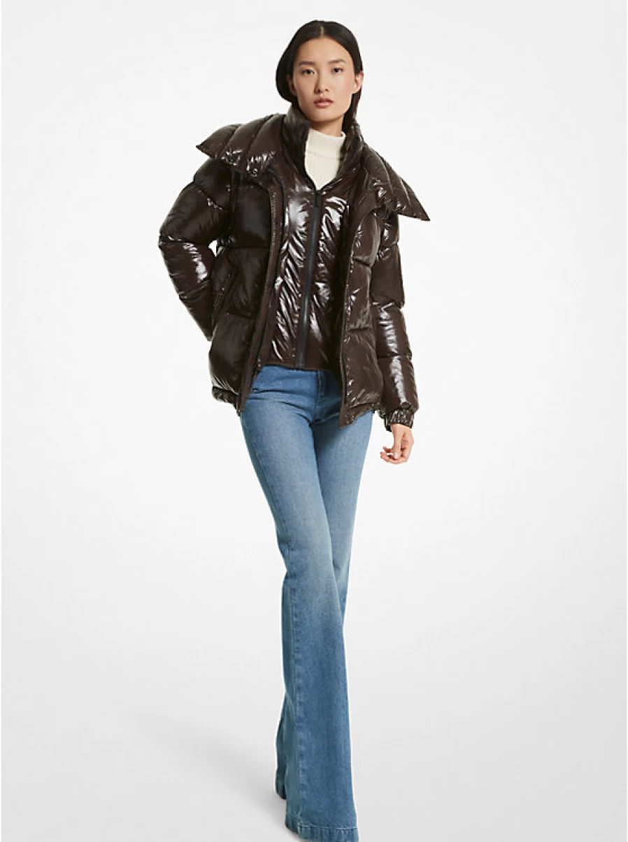 Michael Kors Women's 2-In-1 Nylon Padded Jacket with Removable Inner Layer