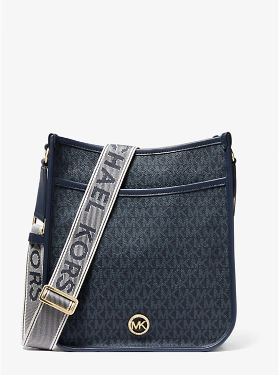 Michael Kors Women's Large Luisa Messenger Bag with Signature Logo, Stylish Crossbody Purse for Women