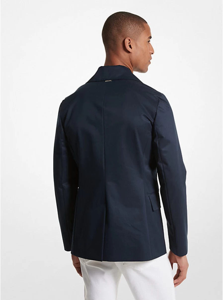 Michael Kors Men's Cotton Blend Peacoat - Classic Winter Coat for Men