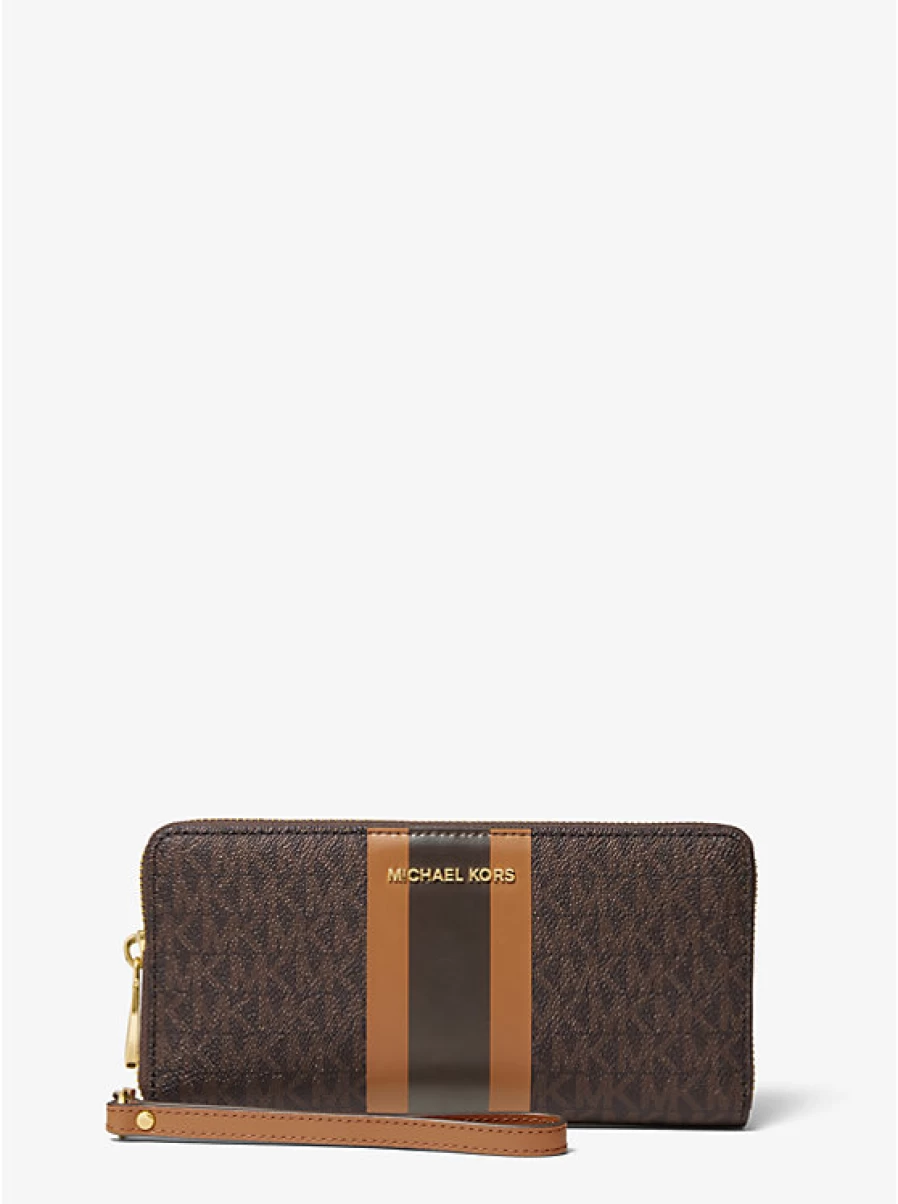 Michael Kors Women's Continental Wristlet Pouch with Logo Design