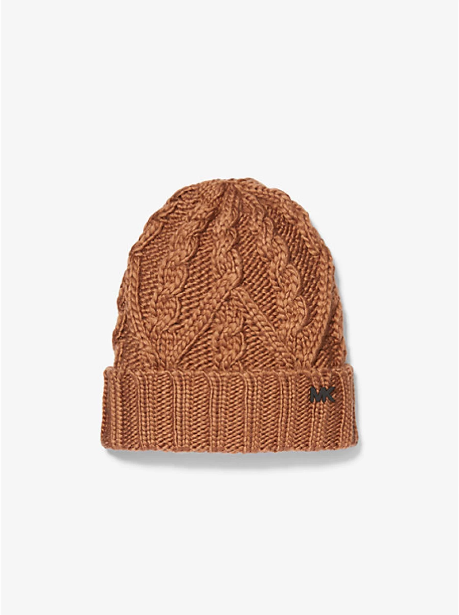 Michael Kors Men's Cable Knit Winter Hat - Classic Ribbed Beanie for Cold Weather