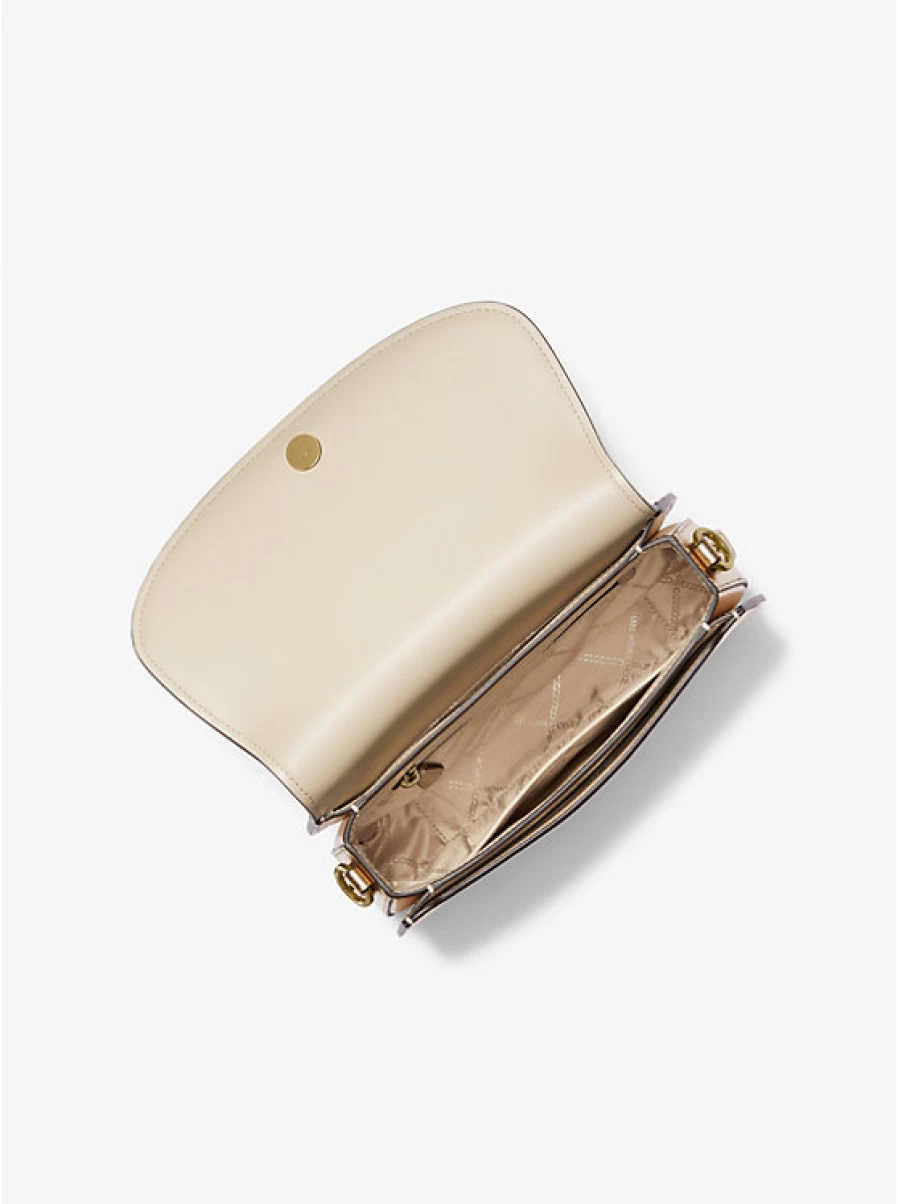 Michael Kors Women's Mila Medium Metallic Leather Messenger Bag