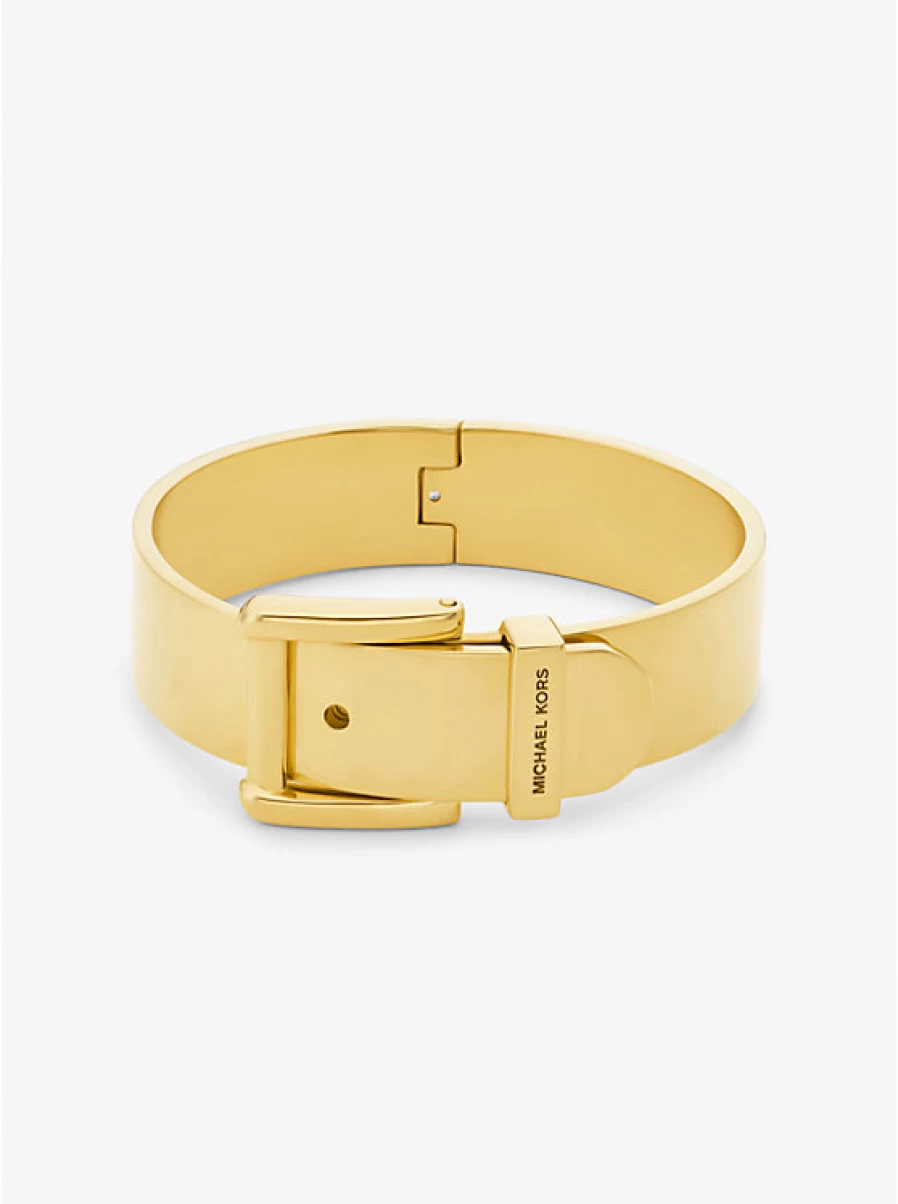 Michael Kors Women's Large Colby Brass Bracelet with Precious Metal Plating