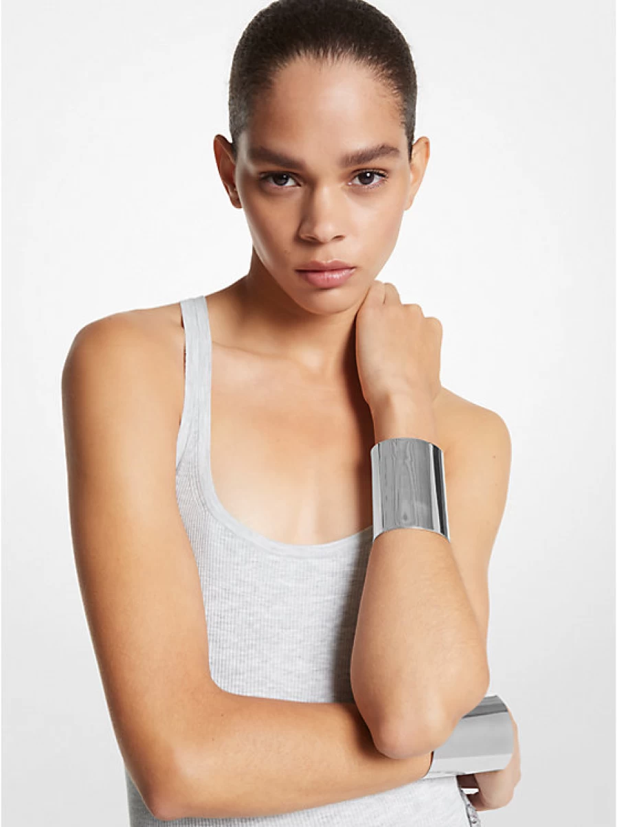 Michael Kors Women's Brass Cuff Bracelet with Precious Metal Plating