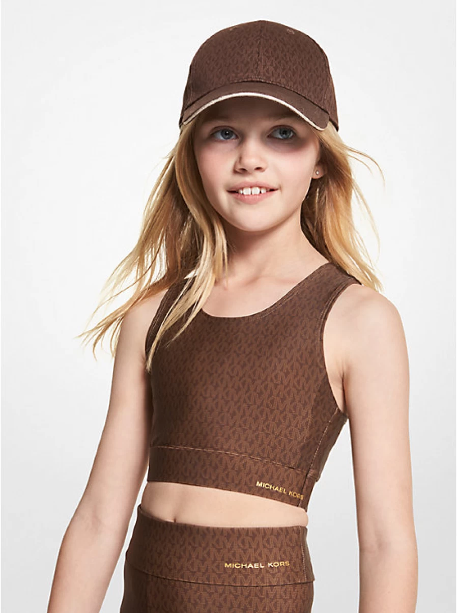 Michael Kors Kids' Stretch Jersey Sports Top with Logo - Comfortable Athletic Shirt for Children