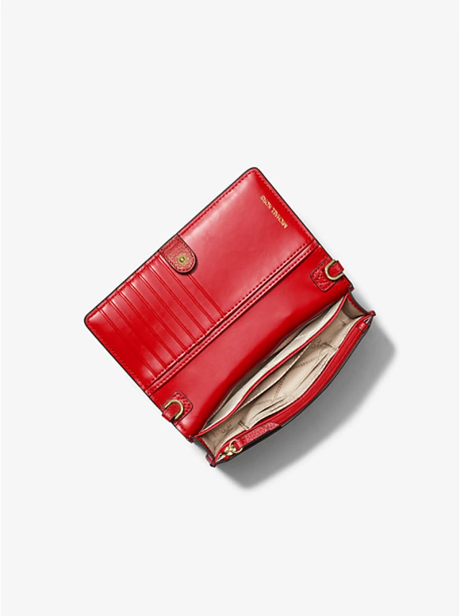 Michael Kors Women's Small Jet Set Convertible Crossbody Bag in Grained Leather for Smartphone