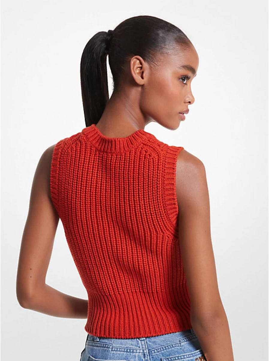 Michael Kors Women's Sleeveless Merino Wool Blend Top for Comfort & Style