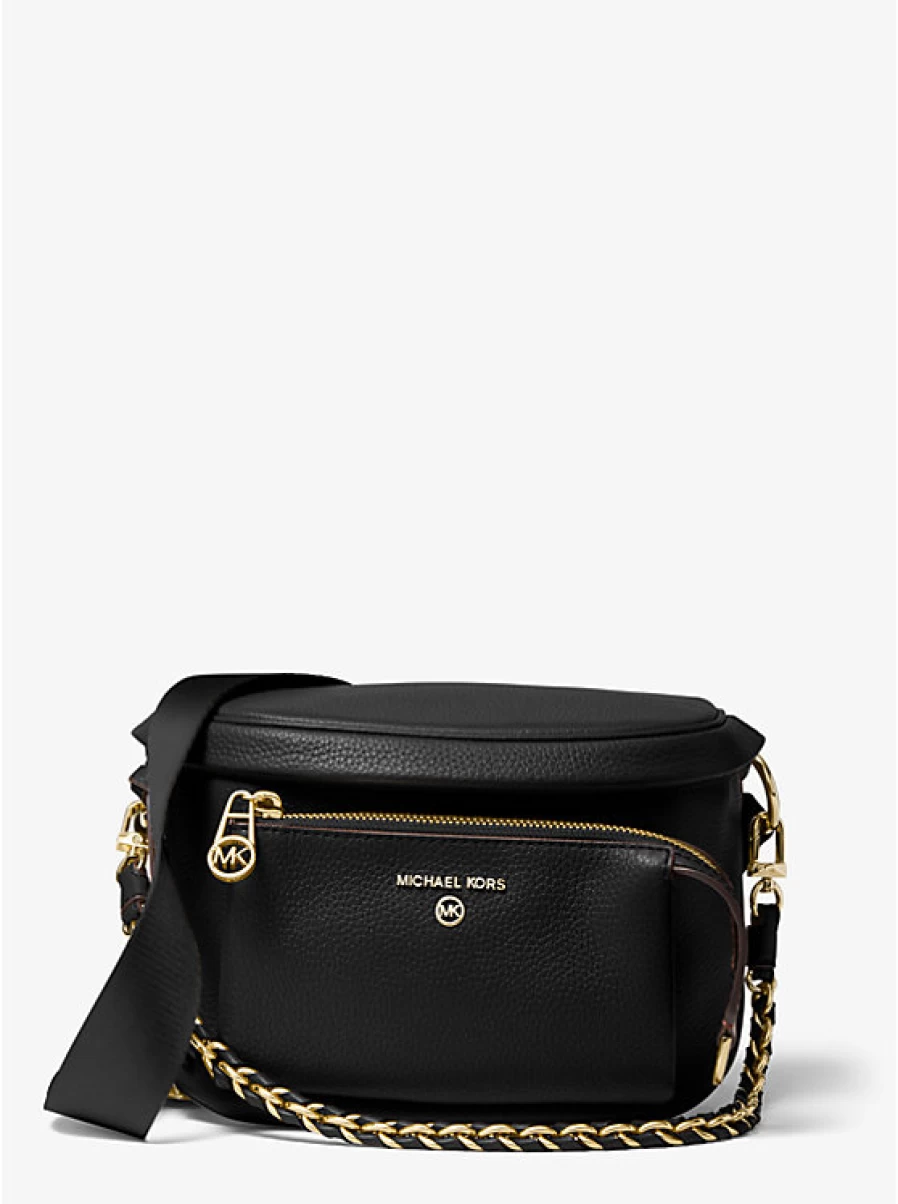 Michael Kors Women's Slater Leather Suspender Bag - Medium Grained Leather Crossbody Bag for Women