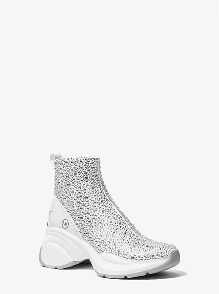 Michael Kors Women's Zuma Knit Sock Espadrilles with Stretchy Ornamental Design