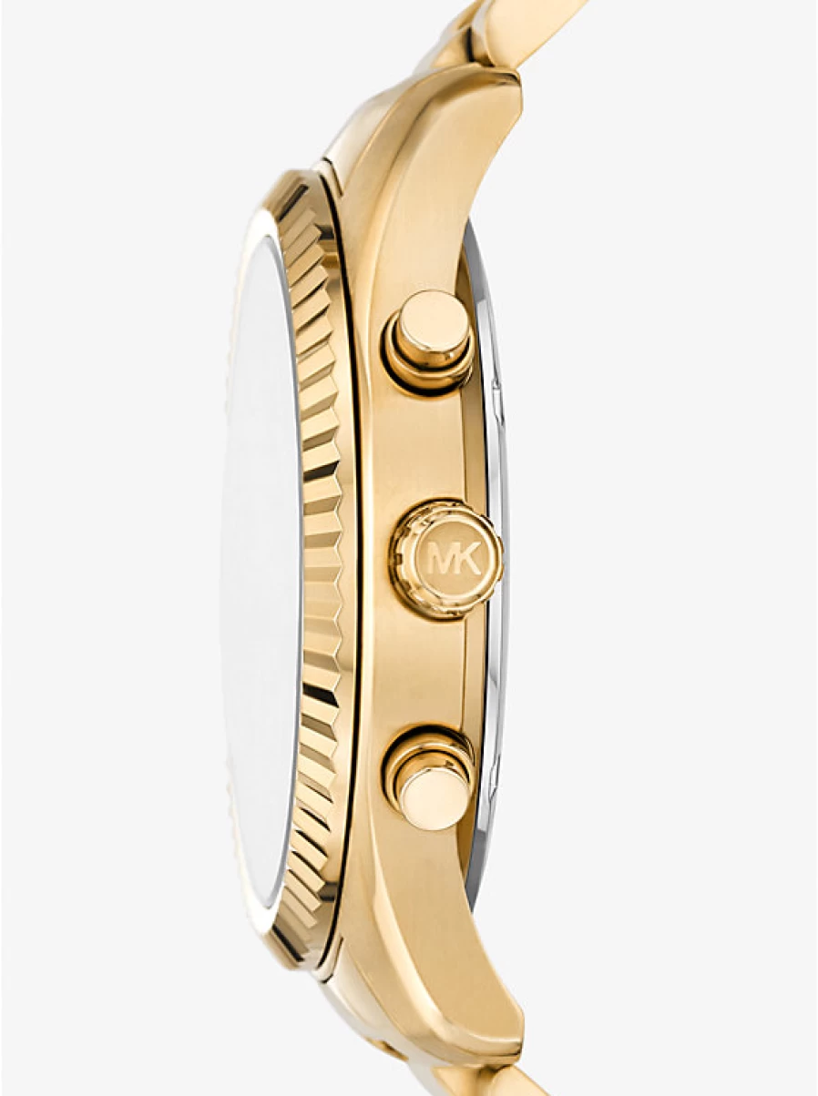 Michael Kors Men's Lexington Oversized Gold-Tone Stainless Steel Watch