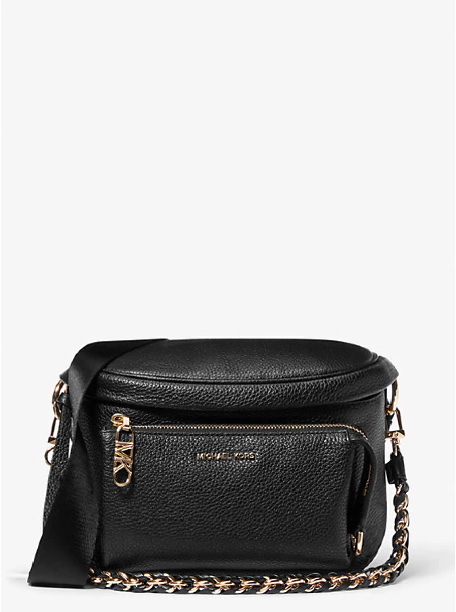 Michael Kors Women's Slater Leather Suspender Bag - Medium Grained Leather Crossbody Bag for Women
