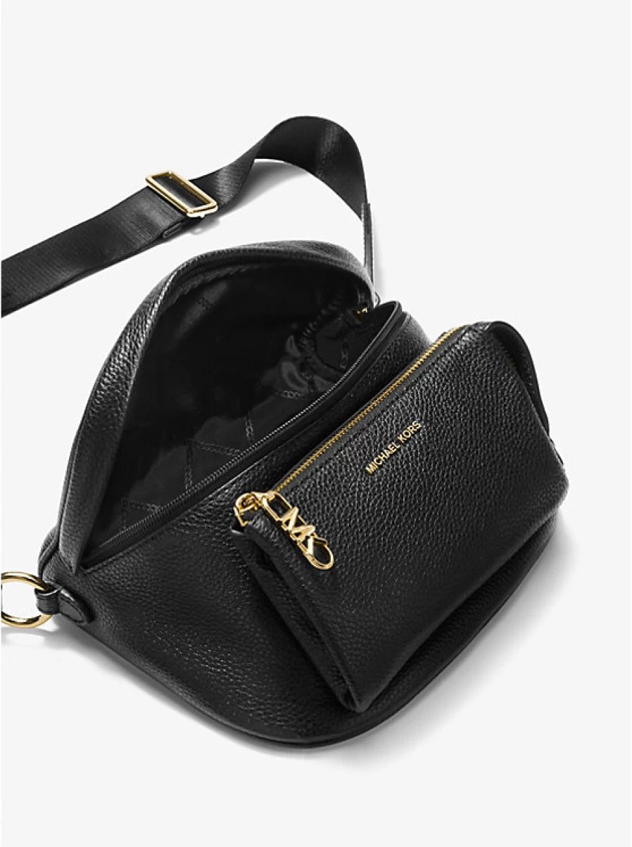 Michael Kors Women's Slater Leather Suspender Bag - Medium Grained Leather Crossbody Bag for Women