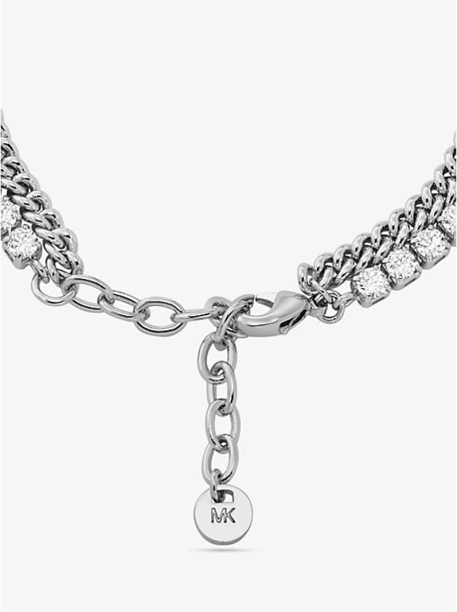 Michael Kors Women's River Bracelet - Double Brass Chain with Precious Metal Plating