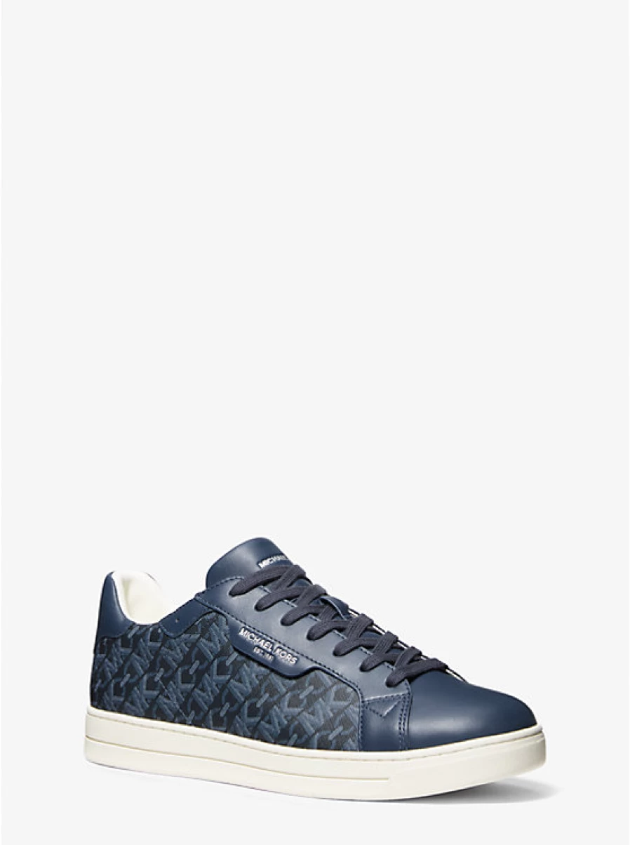 Michael Kors Men's Leather Espadrille Sneakers with Snake Pattern and Empire Signature Logo