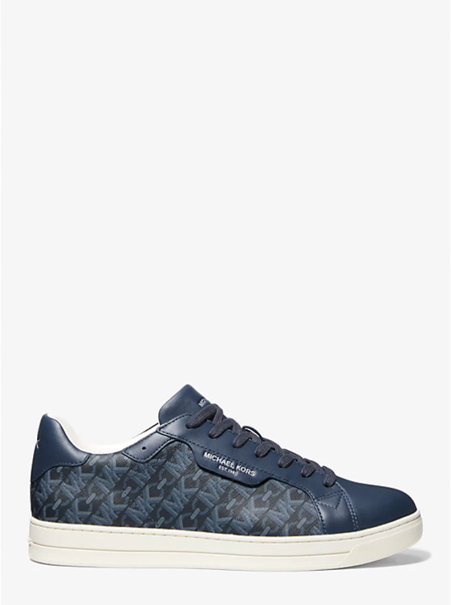 Michael Kors Men's Leather Espadrille Sneakers with Snake Pattern and Empire Signature Logo