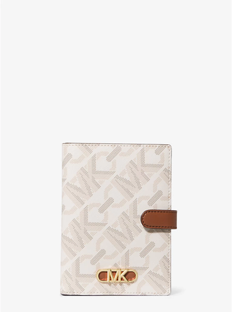 Michael Kors Women's Empire Passport Wallet with Signature Logo - Mid-Size Travel Organizer