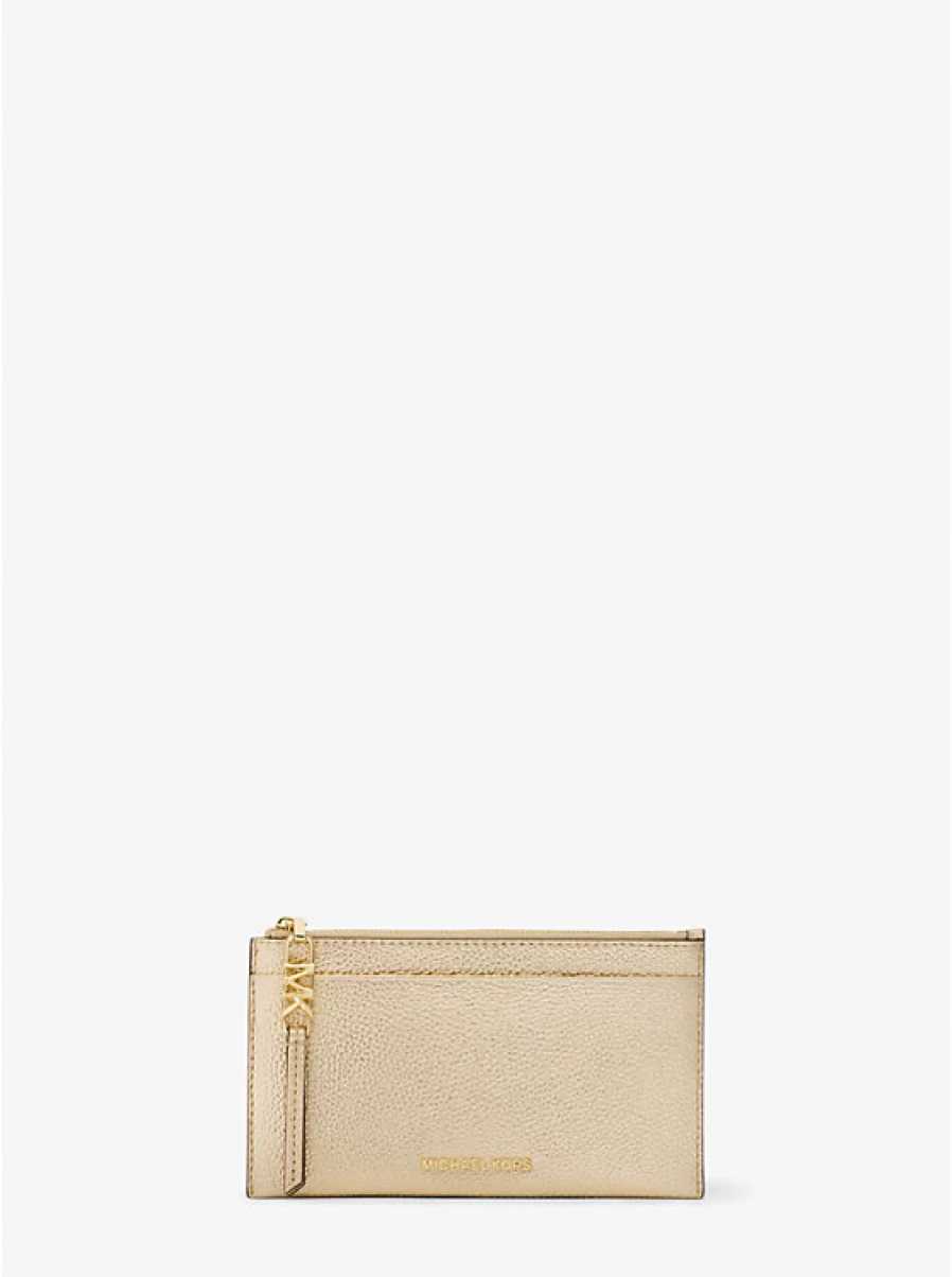 Michael Kors Women's Large Metallic Leather Card Case - Empire Design