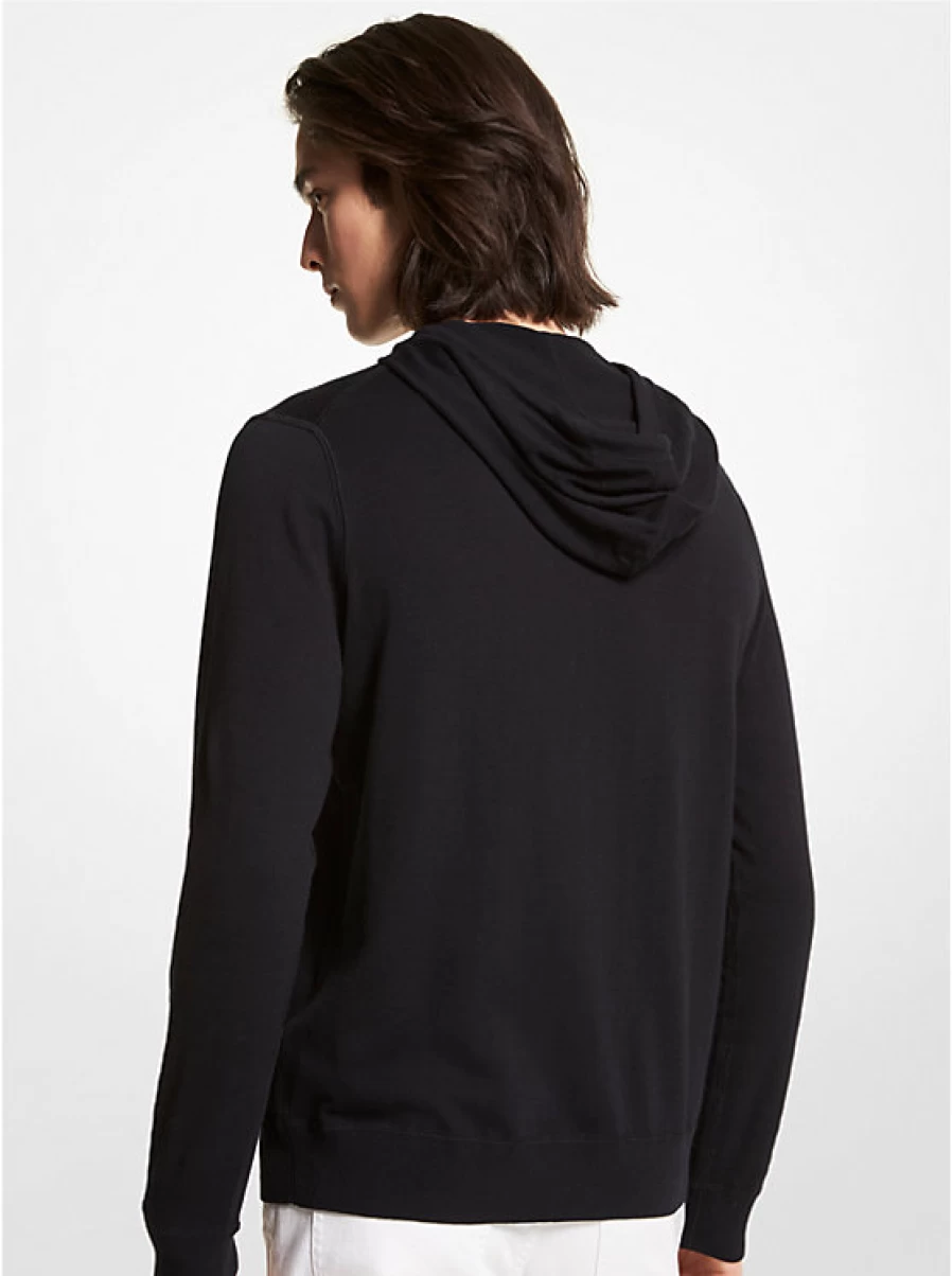 Michael Kors Men's Linen Hooded Sweater with Logo