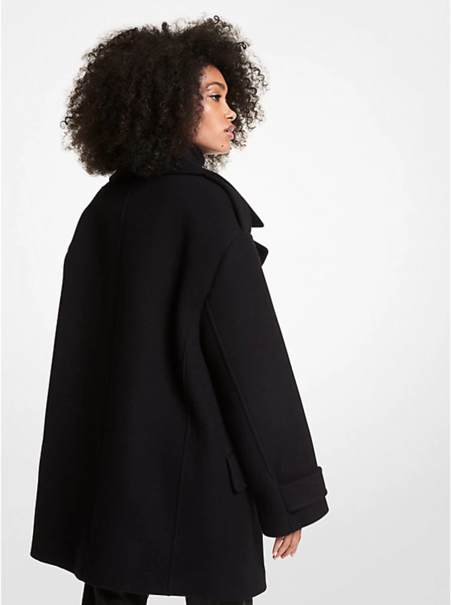 Michael Kors Women's Oversized Wool Blend Peacoat Coat