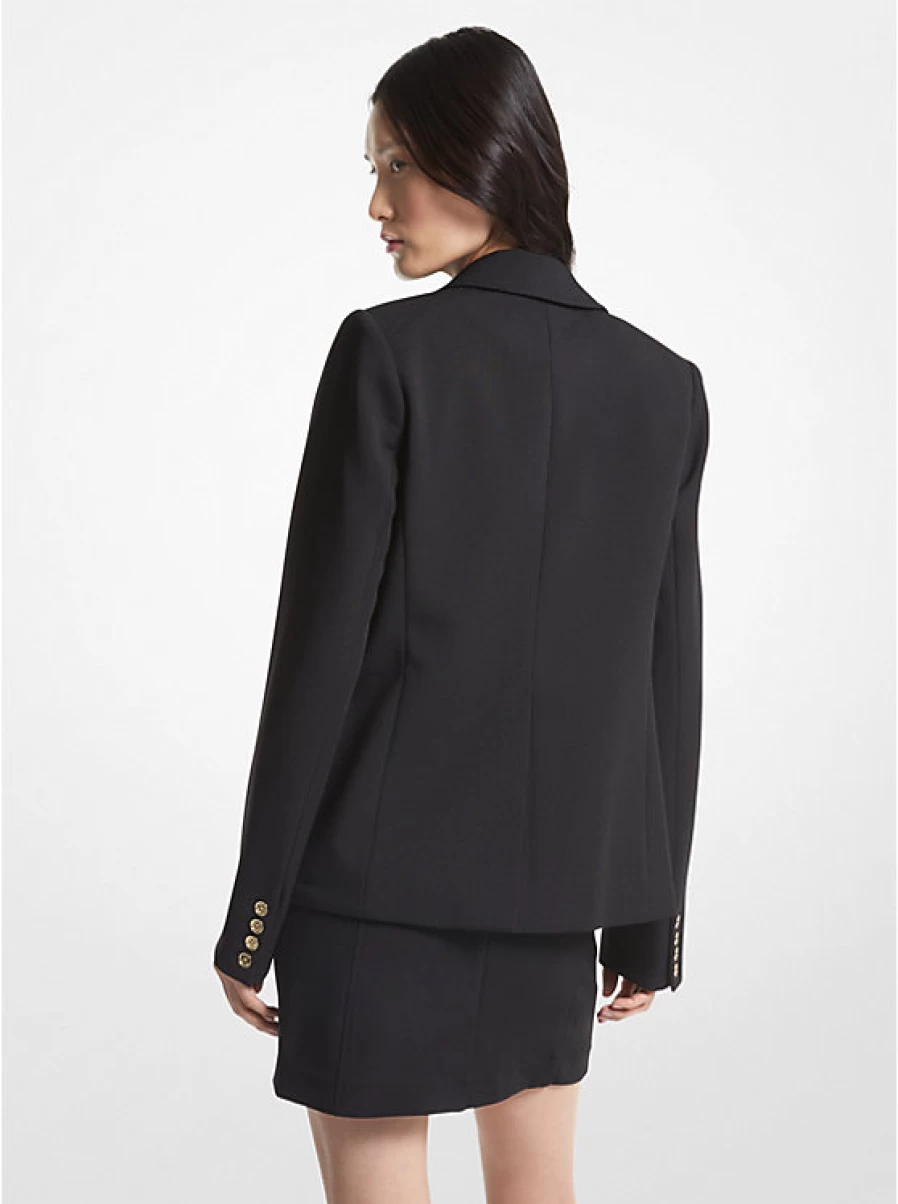Michael Kors Women's Stretch Crepe Blazer - Elegant Tailored Jacket for Office & Evening Wear