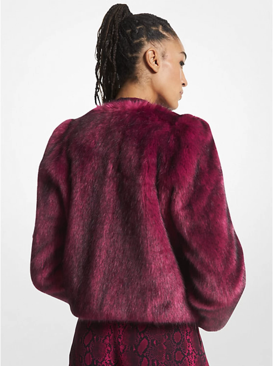 Michael Kors Women's Short Faux Fur Jacket - Cozy Winter Outerwear