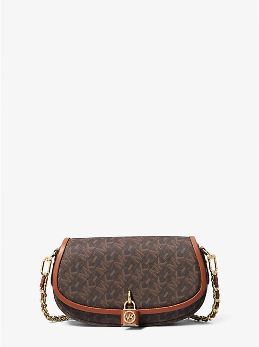 Michael Kors Women's Mila Small Crossbody Bag with Signature Logo and Adjustable Shoulder Strap