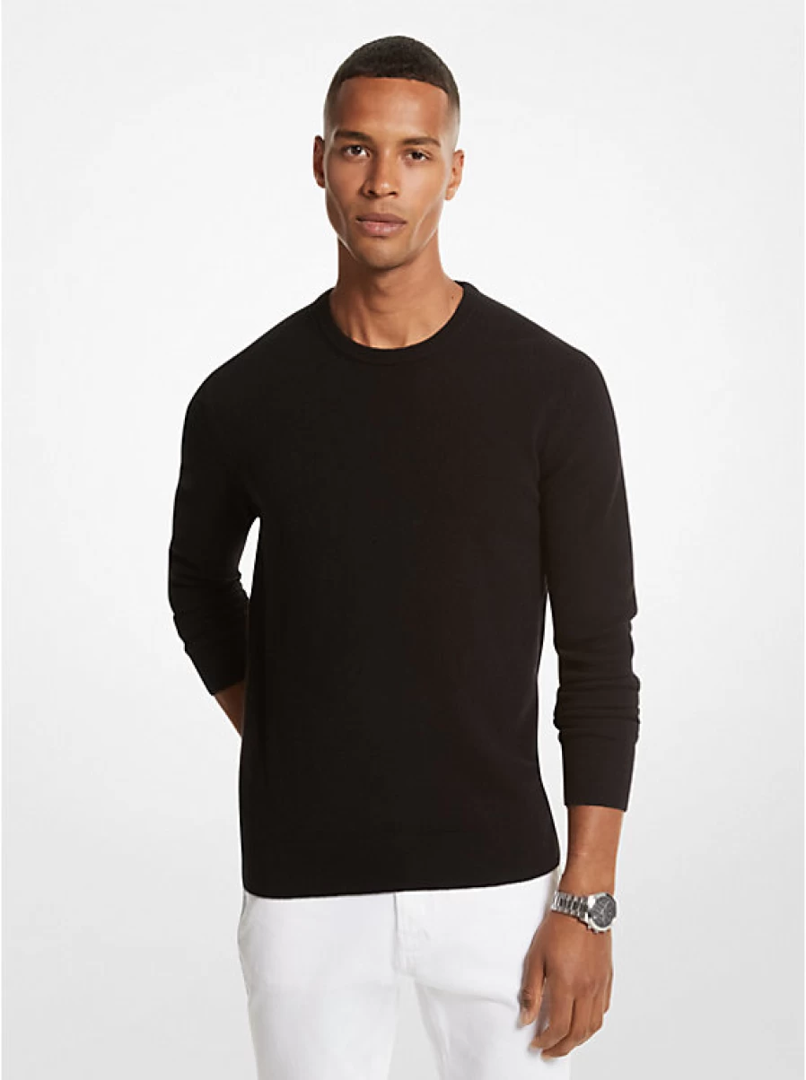 Michael Kors Men's Luxury Cashmere Sweater for Winter – Soft, Warm & Stylish Knit Pullover