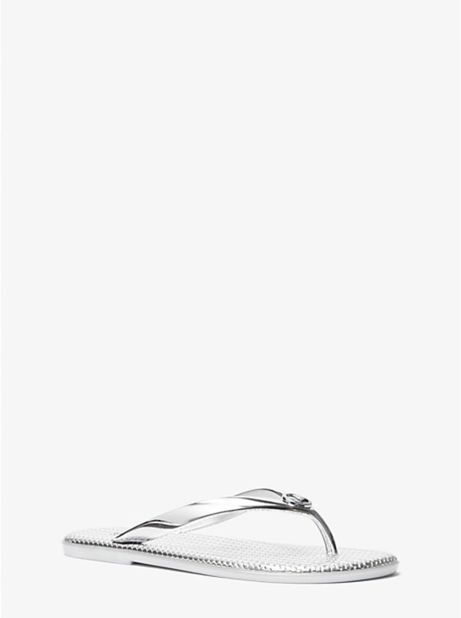 Michael Kors Women's Jet Set Metallic PVC Beach Sandals | Stylish & Comfortable Summer Footwear