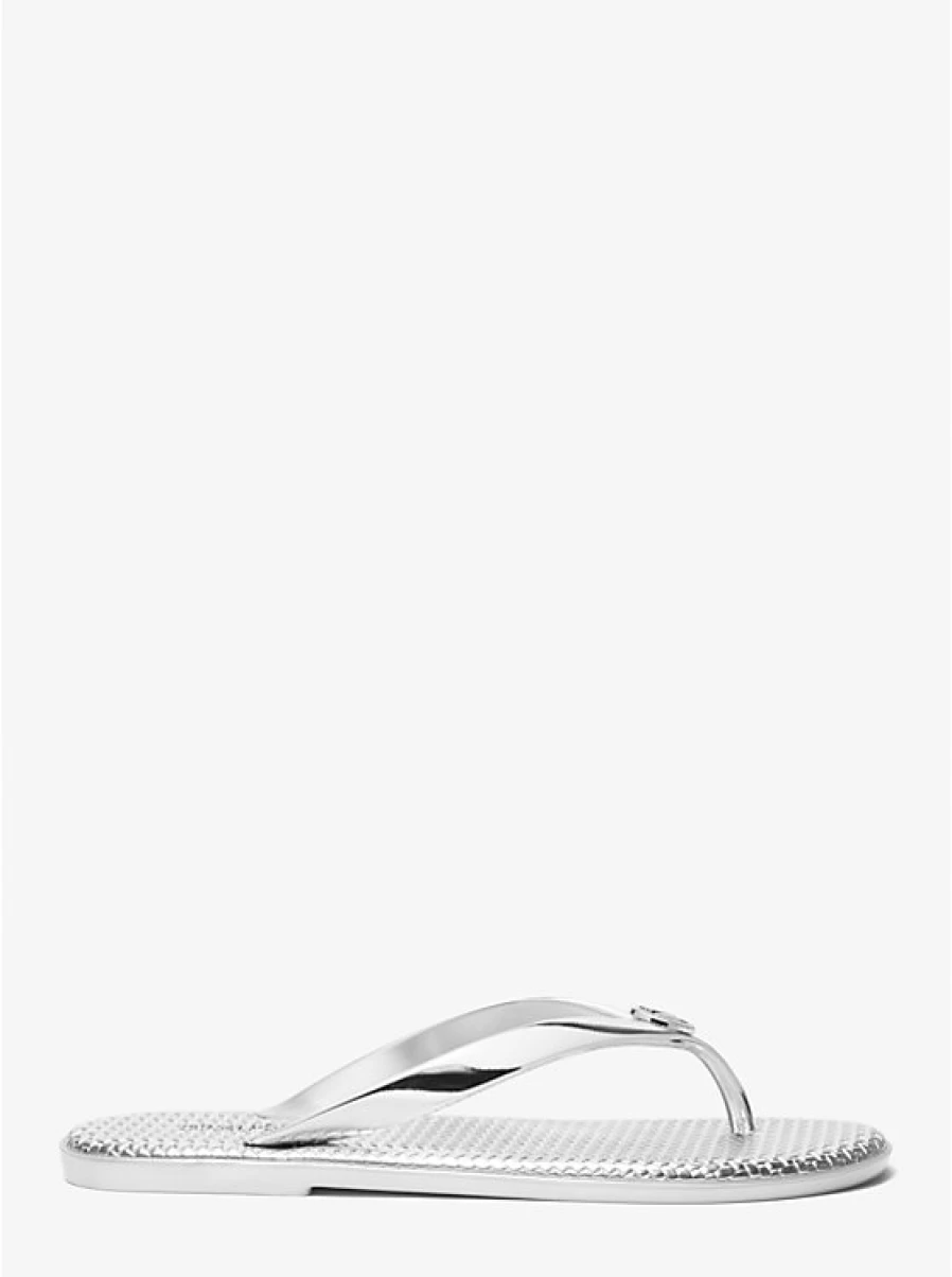 Michael Kors Women's Jet Set Metallic PVC Beach Sandals | Stylish & Comfortable Summer Footwear