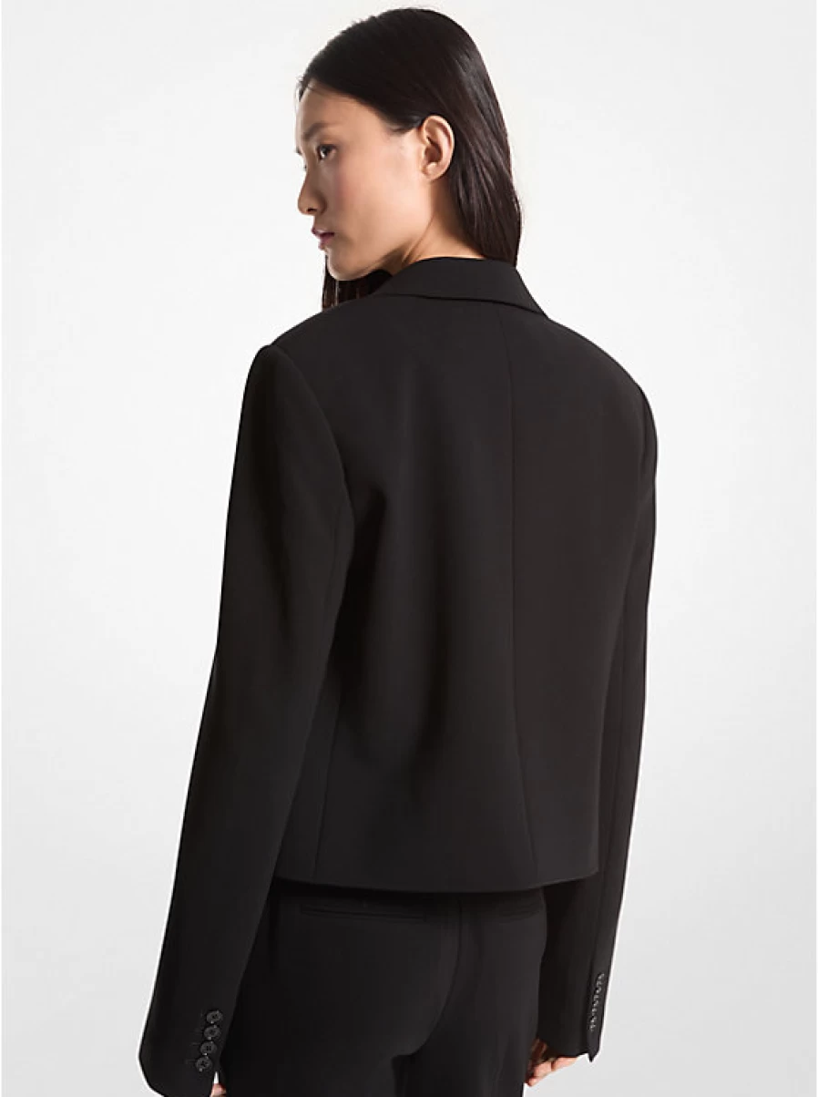 Michael Kors Women's Short Crepe Blazer - Elegant Tailored Jacket for Women